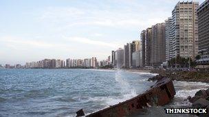 The seafront at Fortaleza, Brazil
