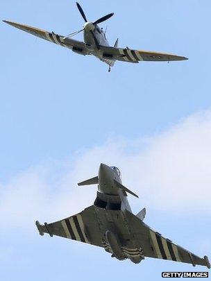 Typhoon and Spitfire