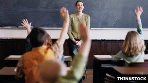 Teacher in a classroom