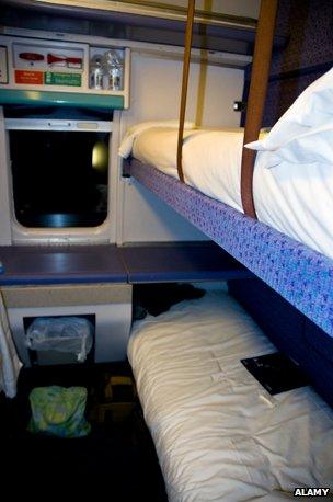 Cabin on the Caledonian Sleeper