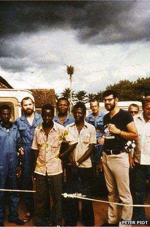 Piot and the team in Yambuku in 1976