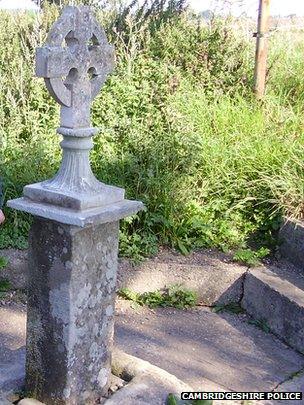 Saxon Cross at Sutton Crossways near Peterborough