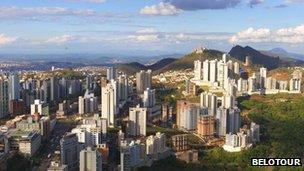 Aerial view of Belo Horizonte, Brazil