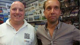 Bitcoin customer and newsagent