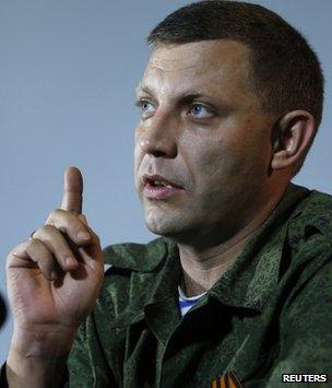 Alexander Zakharchenko in Donetsk, 15 August