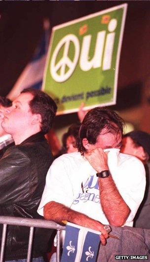 Tears from the yes camp