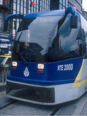 Tram in Istanbul (Image: BBC)