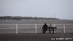 People on a bench