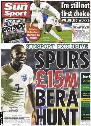 The Sun back page