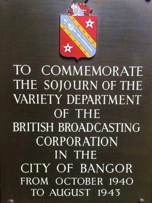 BBC Bangor plaque