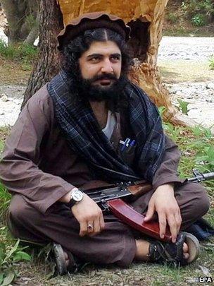 An undated handout picture shows Latifullah Mehsud at an undisclosed location near the Pakistan-Afghan border