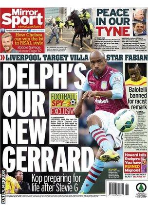 Daily Mirror back page