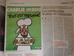 Liberation page showing cartoon