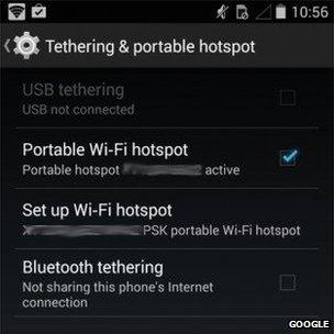 Android hotspot