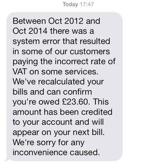 EE text message