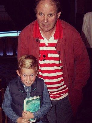 Billy with Michael Morpurgo