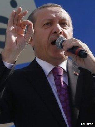 Turkey's President Recep Tayyip Erdogan makes a speech during the opening ceremony of a school in Ankara (18 November 2014)