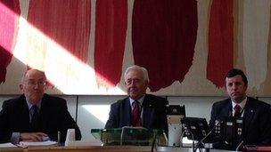 Plaid Cymru's Eurfyl ap Gwilym, Lord Wigley and Jonathan Edwards