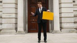 Danny Alexander outside the Treasury