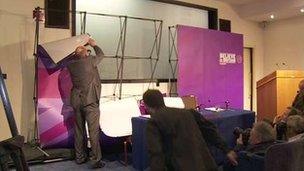 Collapsing stage at the UKIP conference