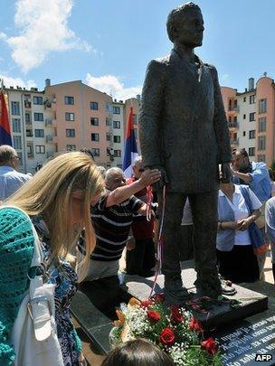 A statue of Gavrilo Princip in eastern Sarajevo