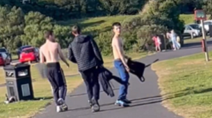 Footage showed Turley, the 15-year-old and Stewart at the scene
