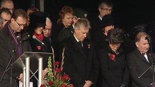 The minute's silence being observed