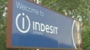 Indesit sign at Kinmel Park, Bodelwyddan