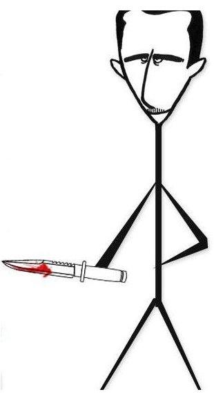 A stickman representation of Bashar al-Assad