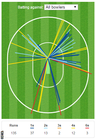 Aaron Finch wagon wheel