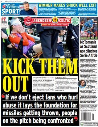 The back page of the Scottish Daily Express on 240525