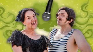 Two victorians are surrounded by fart clouds