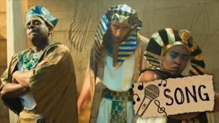 Three Pharaoh's are posing