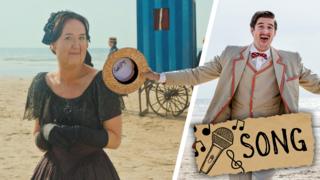 IMage fo Horrible Histories cast dressed as Queen Victoria and Billy Butlin