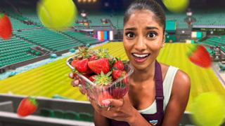 Shini behind the scenes at Wimbledon.