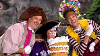 Captain Captain has cream all over her