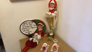 Four elves relaxing at the elf-ie spa