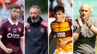 Stuart Findlay, Derek McInnes, Tom Sparrow and David Gray