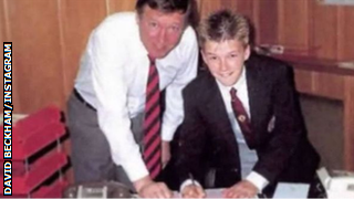 Sir Alex Ferguson and David Beckham