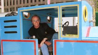Peter Fonda inside Thomas the Tank Engine