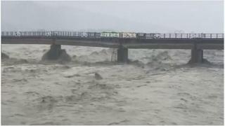 Swollen river in Taiwan