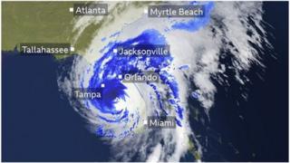 Hurricane Ian satellite and radar