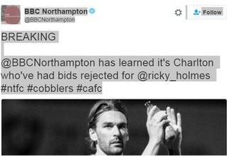 Ricky Holmes tweet