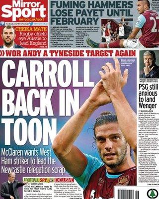 Daily Mirror back page