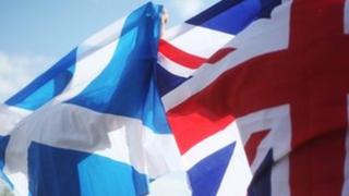 Saltire and union flag