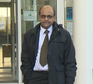 Nirav Sheth, seen leaving court, pleaded guilty to not disclosing the true origin of a donation to Northampton South Conservatives in 2014