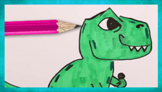 A drawing of a T-Rex