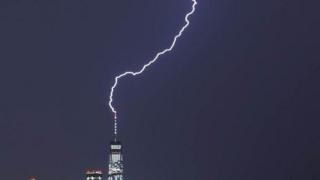 Lightning strike, New York