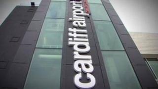 Cardiff Airport sign