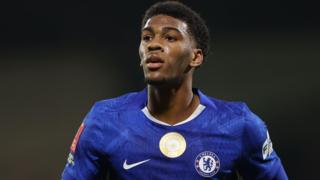 Josh Acheampong in action for Chelsea against Wrexham in the FA Cup in March 2026